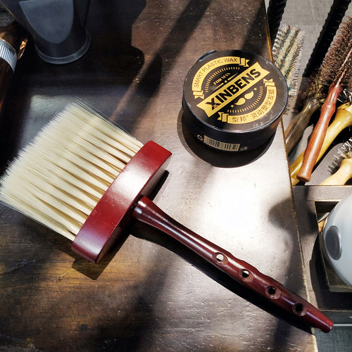 油头全实木barber清洁劲扫剪发
