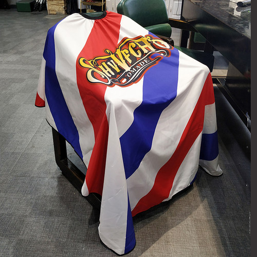 复古油头barber专业理发围布