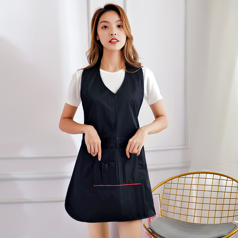 理发店围裙美发师中小工服发廊烫染发罩衣助理不粘发发型师工作服