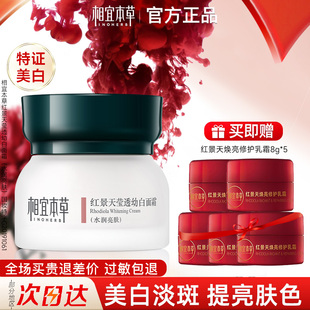 相宜本草红景天莹透幼白面霜保湿补水美白淡斑乳液官方旗舰店正品