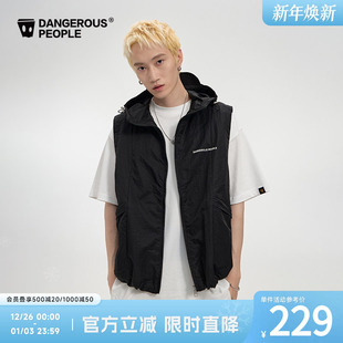 背心 马甲国潮宽松连帽无袖 Dangerouspeople薛之谦dsp夏季 户外工装