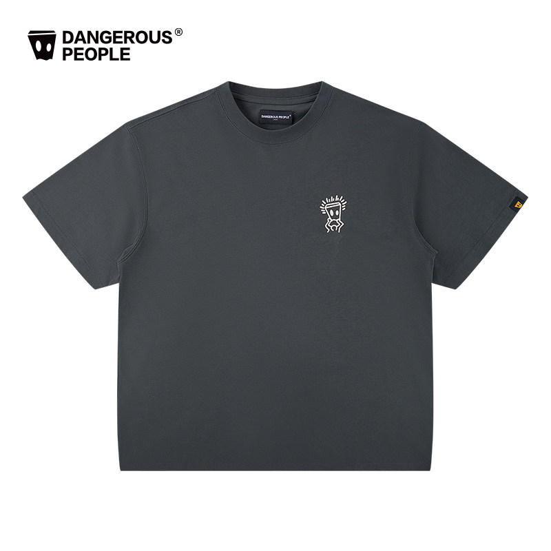 Xue Zhiqian dsp short-sleeved trendy brand basic loose casual trendy couple solid color T-shirt thumbnail 5