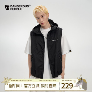 背心 马甲国潮宽松连帽无袖 Dangerouspeople薛之谦dsp夏季 户外工装