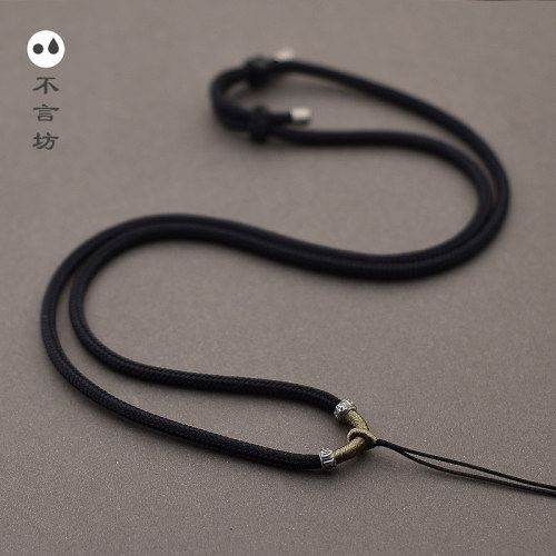 吊坠绳925银双拉可调节