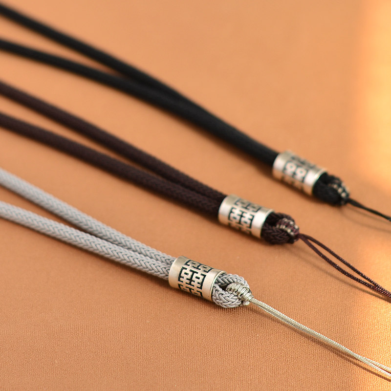 吊坠绳粗款固定长度挂脖项链绳子玉佩翡翠无事牌挂绳套头