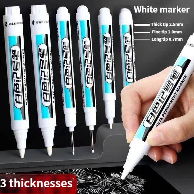 1.0/2.5MM White Permanent Marker PensFor Wood Rock Plastic M