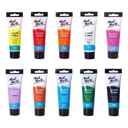Durable Acrylic Paint Tubes 75ml Rich Colors, Safe for Kids