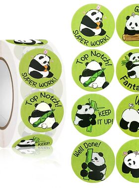 500 Pcs 2.5cm Cute Animal Panda Stickers Roll for kid reward