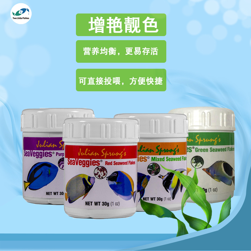 两只小鱼天然海藻紫菜混合薄片