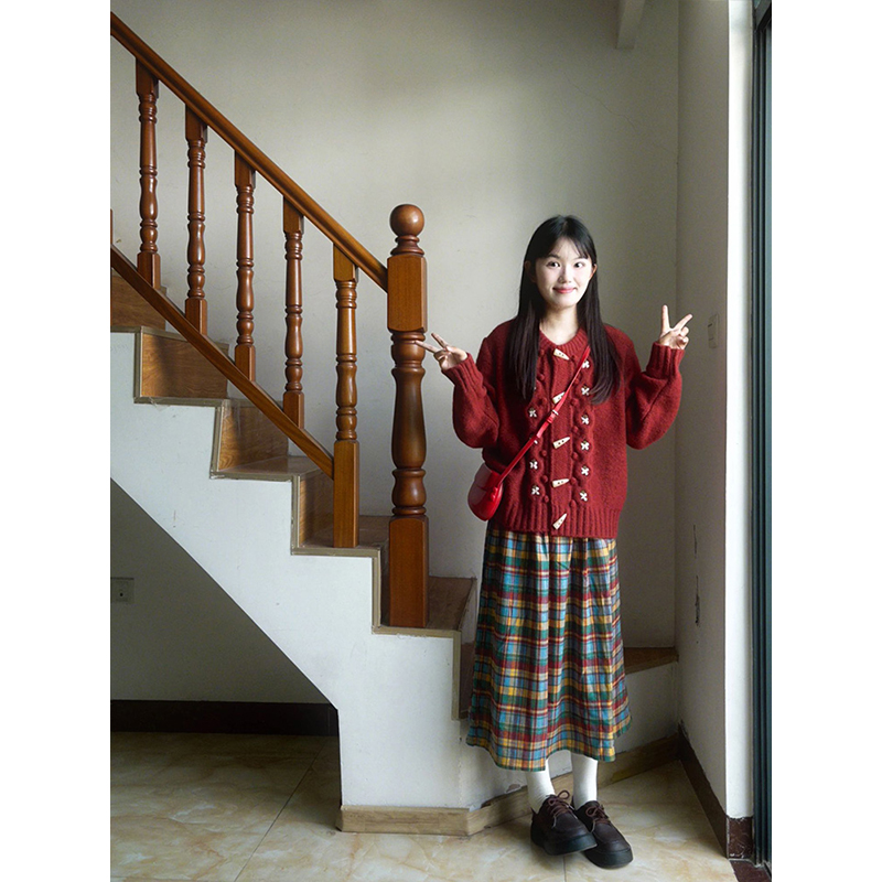 温柔风甜美小个子穿搭毛衣套装