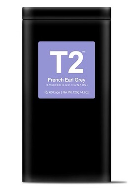 澳洲代购直邮T2锡罐装French Earl Grey法式伯爵红茶60pk独立茶包