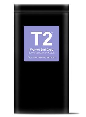 澳洲代购直邮T2锡罐装French Earl Grey法式伯爵红茶60pk独立茶包