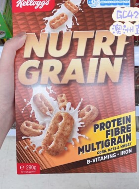 澳洲代购直邮Kelloggs家乐氏Nutri-Grain钢铁侠谷物麦片维B铁260g