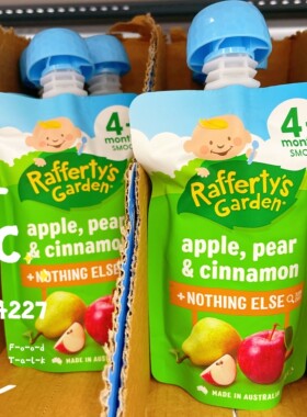 澳洲代购直邮raffertys garden 优质蔬菜水果宝宝果泥 4个月+