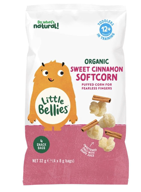 澳洲代购直邮Little Bellies Organic有机肉桂海盐宝宝泡芙 8g*4