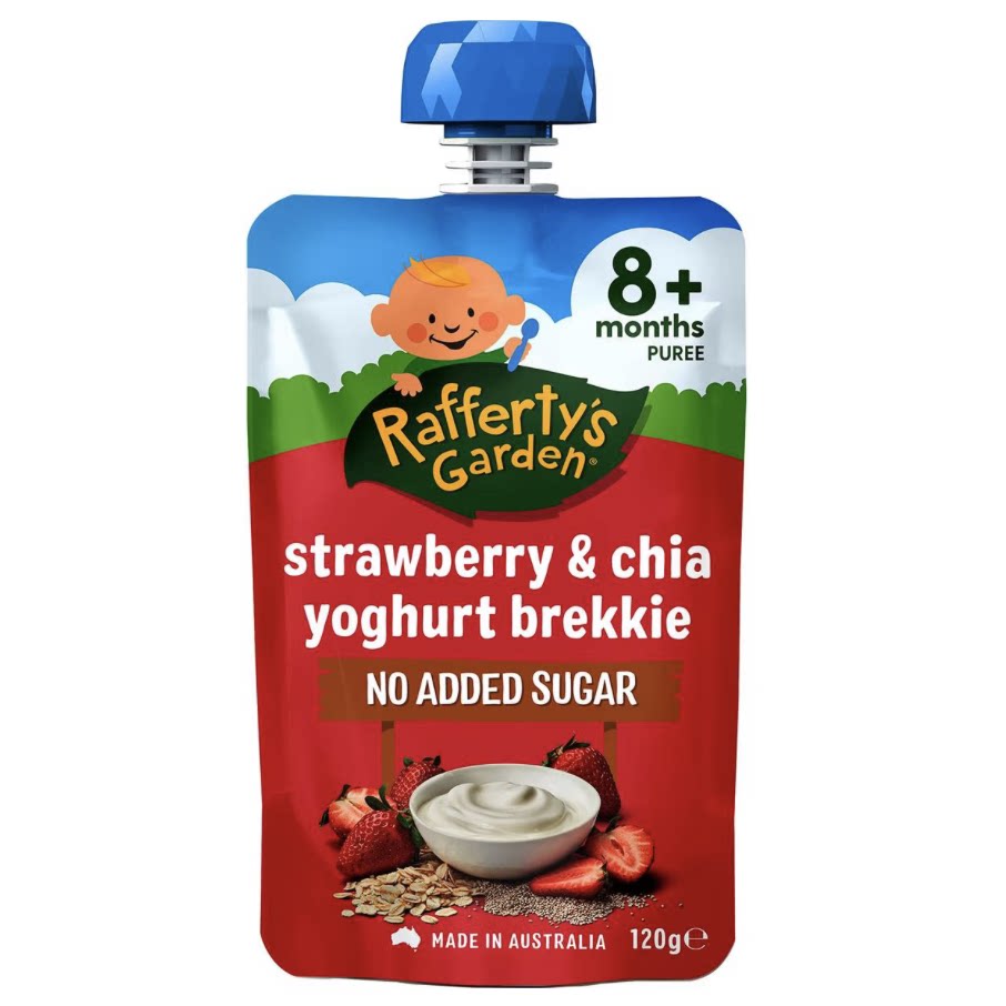 澳洲代购直邮raffertys garden健康水果果泥蔬菜泥早餐代餐 8月+