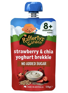 澳洲代购直邮raffertys garden健康水果果泥蔬菜泥早餐代餐 8月+