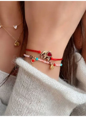 LHWINDSOR·吉祥小象红绳手链