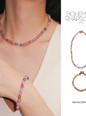 BohemianRhapsodie彩色玛瑙项链