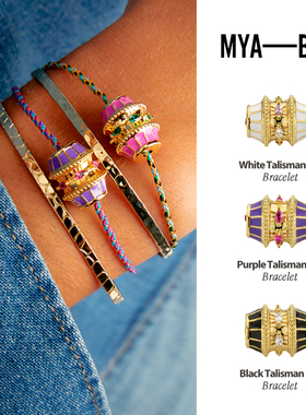 MYABAY珐琅彩转运珠吊坠手绳