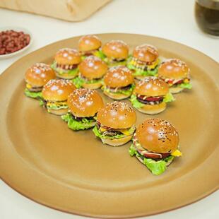 迷你汉堡胚小号黄油面包美式汉堡包胚皮即食商用家庭装半成品面包