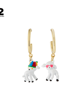 N2 by Les Nereides梦幻奇缘系列 不对称小羊 耳钉