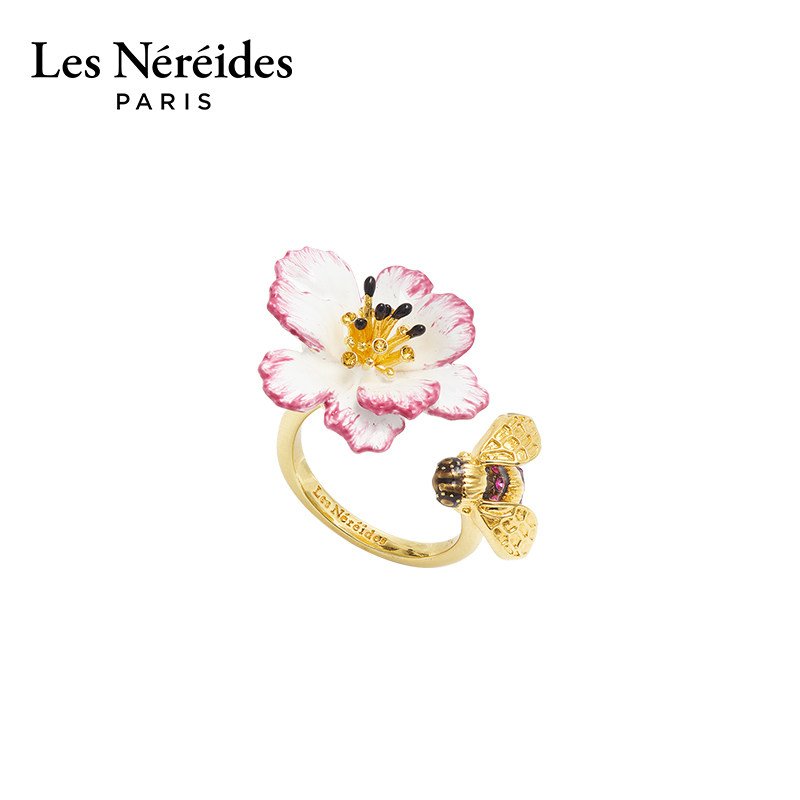 Les Nereides田野诗章系列 波斯菊与蜜蜂 可调节戒指