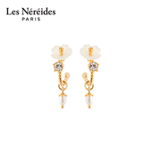 白色茉莉花与珍珠吊坠 Les Nereides花语仙踪系列 耳钉