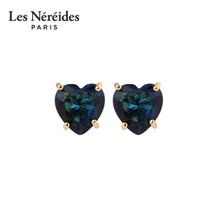 心形星钻 耳钉 Les 简约时尚 Nereides海蓝星钻系列 娜扎同款