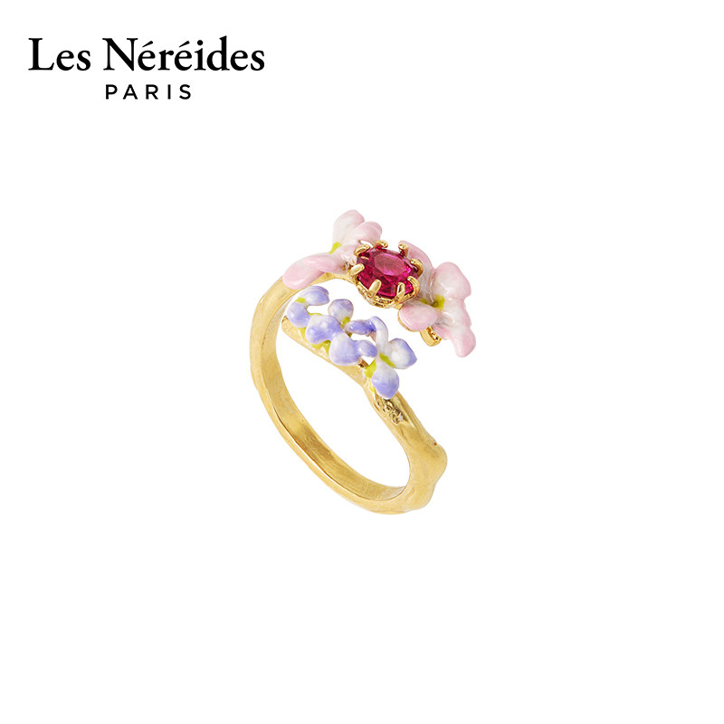 Les Nereides蒙马特1900系列 紫藤花 可调节戒指