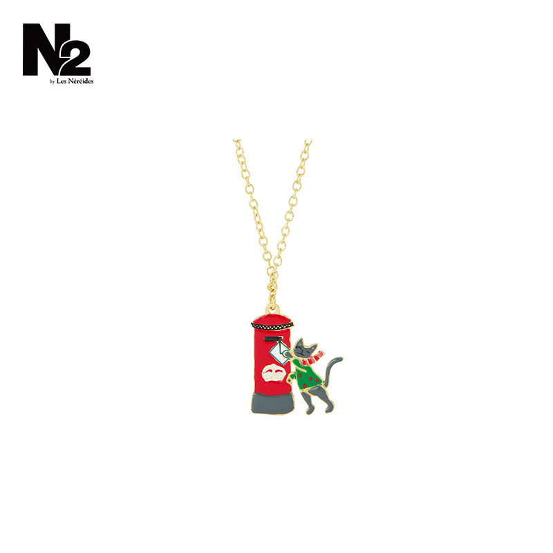 N2 by Les Nereides圣诞物语系列 红色邮筒与猫咪 项链,饰品/流行首饰/时尚饰品新,项链,淘宝优惠券,粉丝福利购,淘宝优惠卷