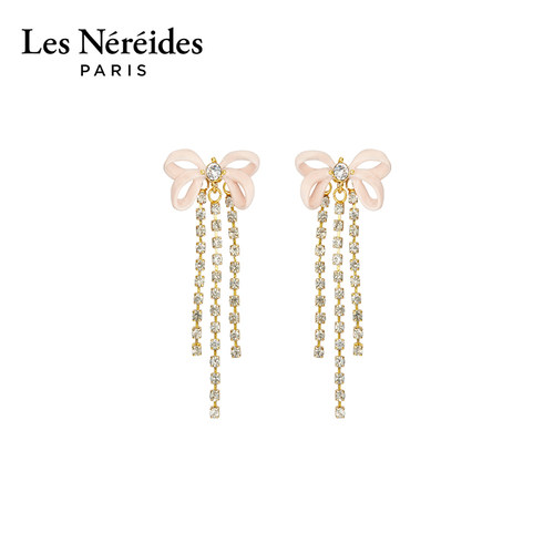 Les Nereides巴黎歌剧院系列 蝴蝶结与水钻流苏 耳钉