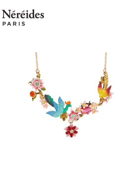 Les Nereides伊甸乐园系列 大丽花与孔雀 项链