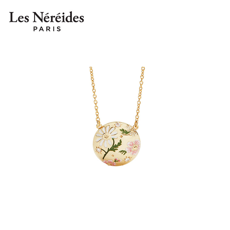 Les Nereides维多利亚系列 雏菊与三色堇 项链 简约气质设计感