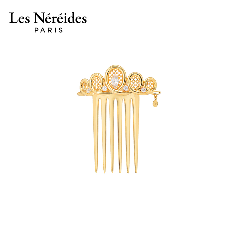 Les Nereides巴黎歌剧院系列 金色花丝与水晶石 发梳