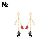 红色靴子与猫 Les Nereides穿靴子 猫系列 耳钉 童话故事