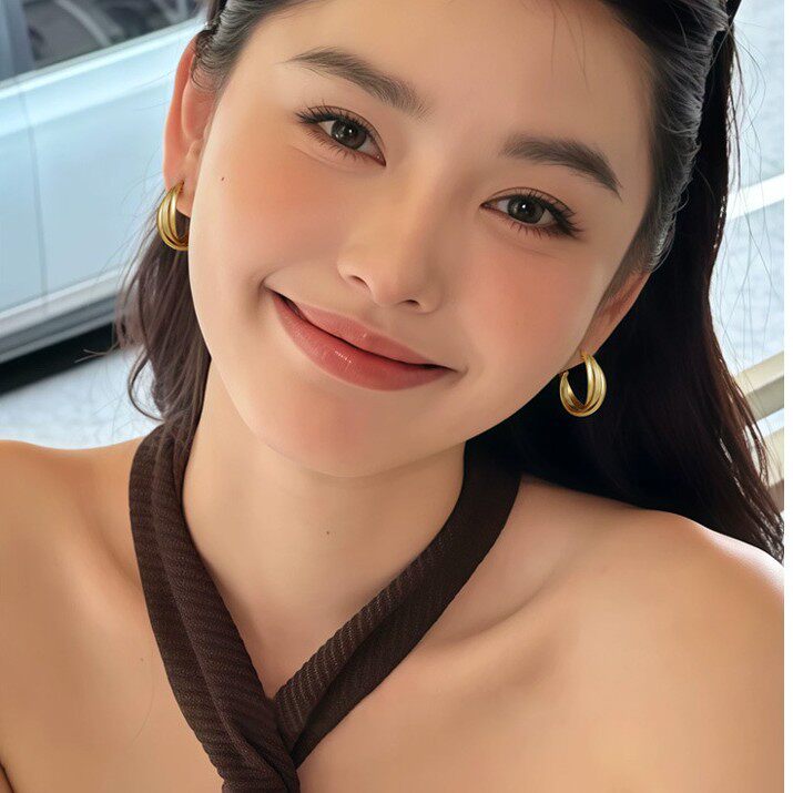 法国Gentle Motto精工高货s925银针耳圈耳夹港风金属麻花耳钉女