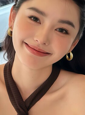 法国Gentle Motto精工高货s925银针耳圈耳夹港风金属麻花耳钉女