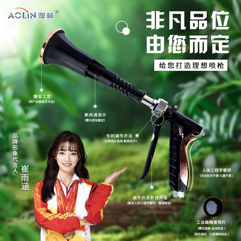 新品台湾澳林农用打药雾化喷枪打药机喷雾枪高压可调果树园林喷枪