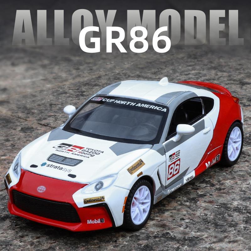新GR86赛车合金汽车模型男孩礼物摆件收藏1:32仿真金属玩具车