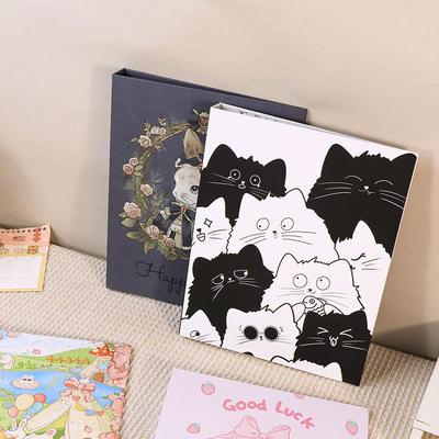 新款a4活页文件夹办公资料试卷收纳夹4孔O型打孔夹追星卡册外壳