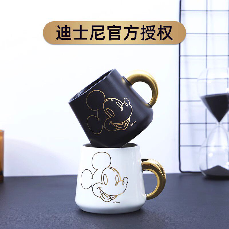 germ迪士尼米奇马克杯ins陶瓷情侣一对咖啡杯男女生高颜值水杯子