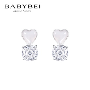 鹭卓同款BABYBEI初贝瑰丽甜心耳钉耳饰铜镀金母贝气质精致高级