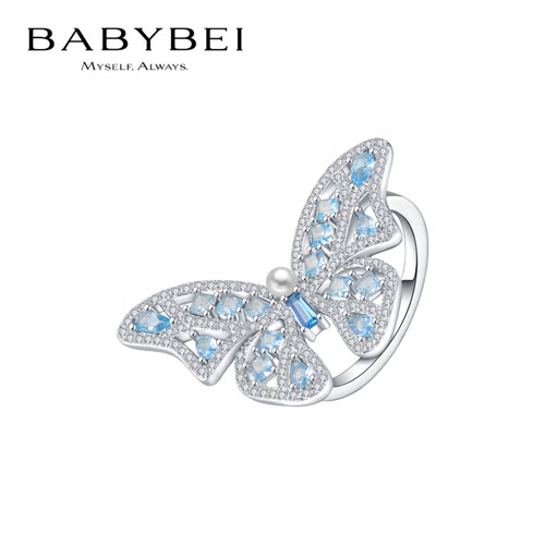 BABYBEI初贝花蝴蝶戒指戒饰