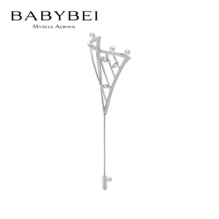 齐思钧同款BABYBEI初贝竖琴胸针925银贝珠华丽气质优雅小众精致