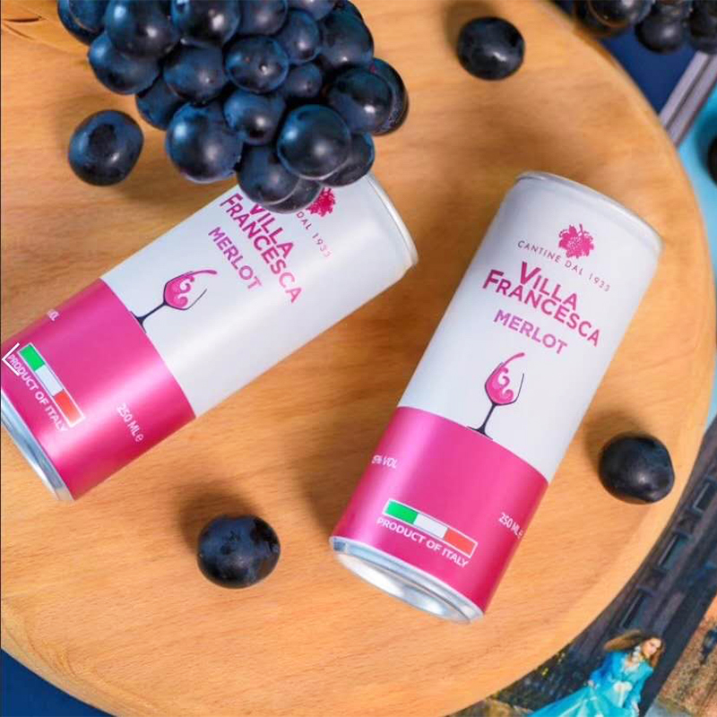 意大利红酒小支装原装进口混合红葡萄酒小瓶红酒整箱250ML 易拉罐