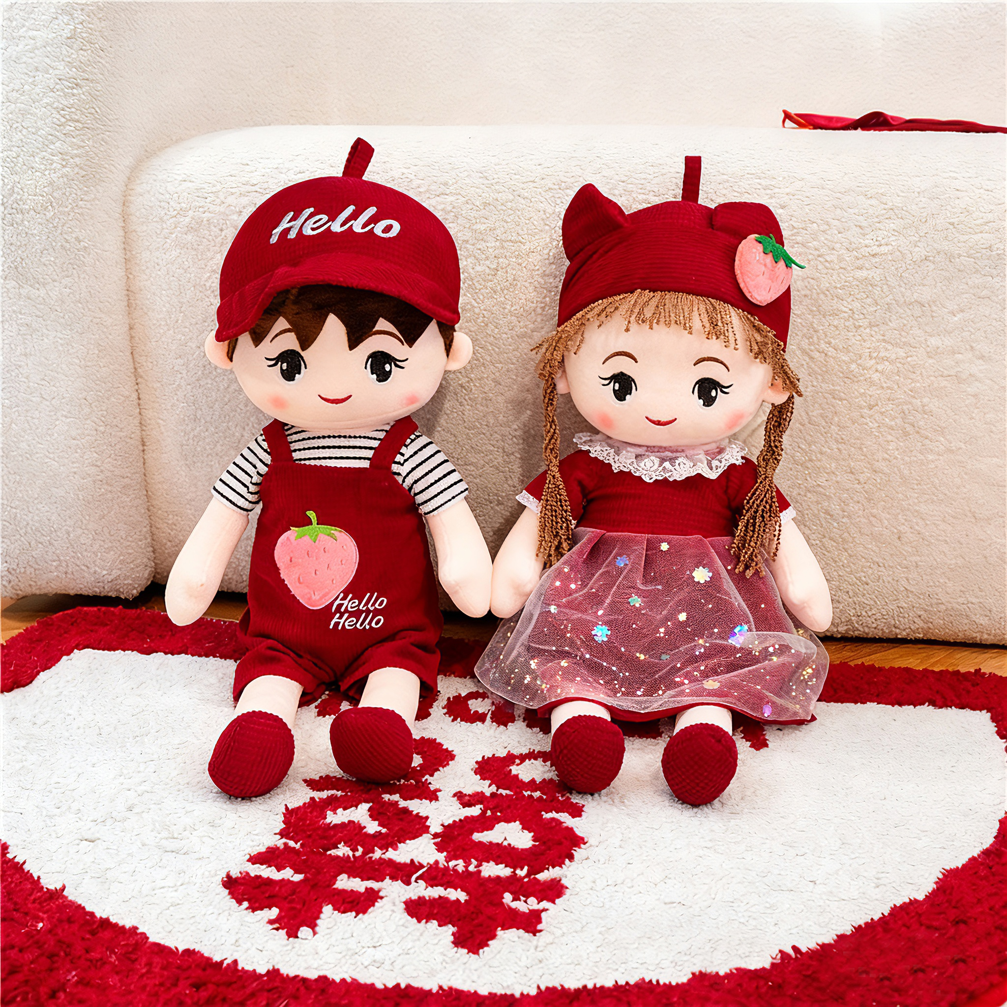 婚庆新婚大喜娃抱枕一对压床娃娃