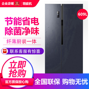 家用对开门冰箱 609WD11HP 风冷无霜一级变频等级机 BCD 容声