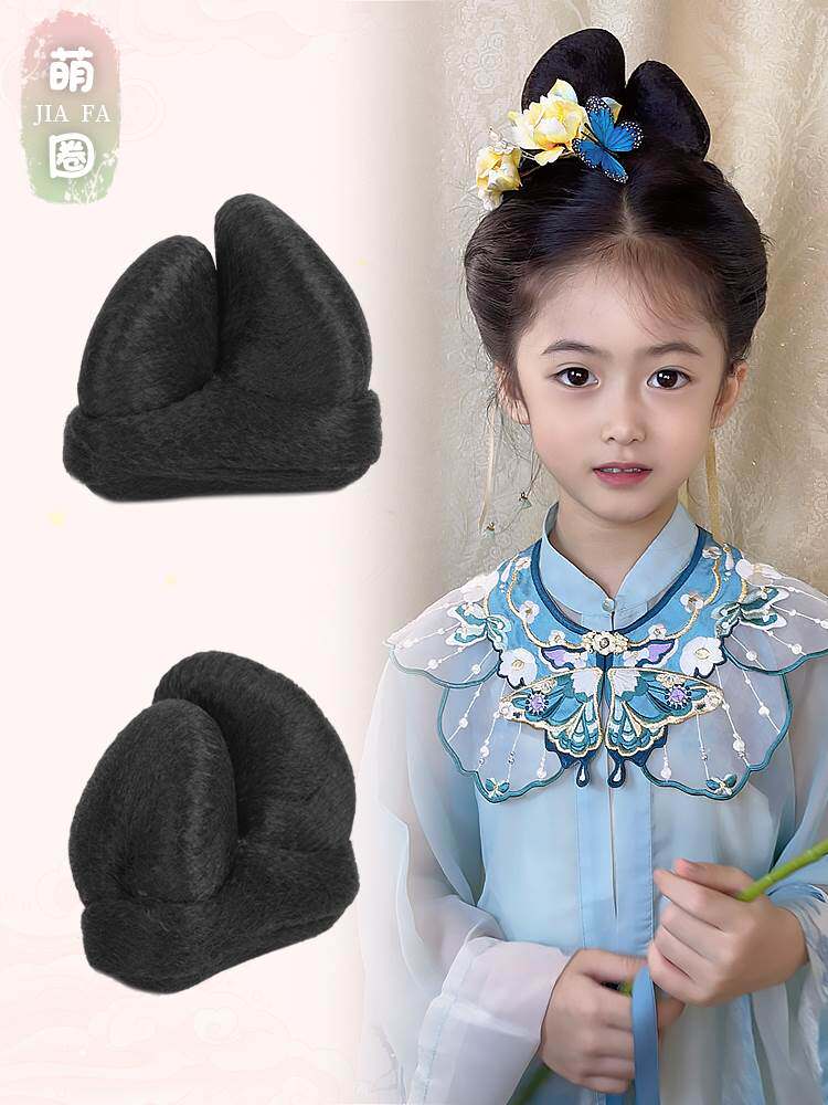 古装汉服假发包长歌行乐嫣同款儿童发髻古风软垫发包女童套装造型
