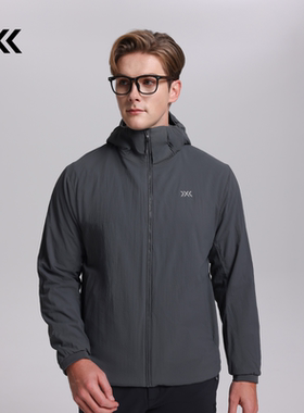 X-BIONIC艾德Octa轻量保暖连帽夹克男 秋冬运动户外防泼外套